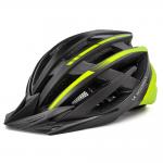 Casca de protectie MTB Wozinsky HT-28VCZ, Lumina spate reincarcabila prin USB, 54 - 57cm, Marime M, Negru / Galben 6 - lerato.ro