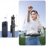 Selfie stick cu trepiedWozinsky WC1Y30S pentru telefon, Reglabil, 1.3m, Bluetooth 5.0, Negru 10 - lerato.ro