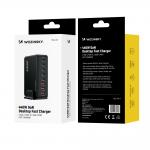 Statie de incarcare 6 in 1 Wozinsky WSL-440, PD 340W, 1x USB-A, 5x USB-C, Negru 6 - lerato.ro