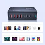 Statie de incarcare 5 in 1 Wozinsky WSL-240, PD 240W, 1x USB-A, 4x USB-C, Negru 11 - lerato.ro