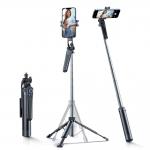 Selfie stick cu trepied Wozinsky WC1Y70S, Ajustabil, Inaltime maxima 170cm, Bluetooth, Negru 4 - lerato.ro