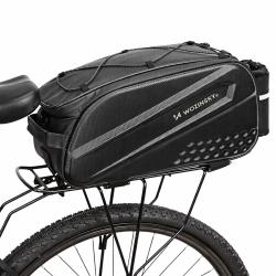 Geanta bicicleta Wozinsky pentru portbagaj, Waterproof, Buzunare extensibile, 14L, Negru