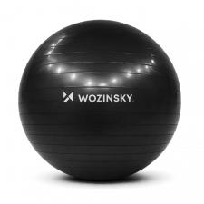 Minge fitness Wozinsky WGB65BB, Diametru 65cm, Suprafata antiderapanta, Negru