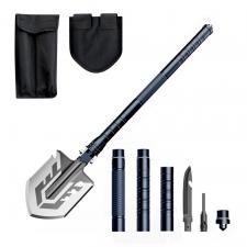 KIt supravietuire 21-in-1 Wozinsky WSS-211, Lopata pliabila multifunctionala, Fluier, Cutit, Spargator de geam, Husa depozitare, Gri