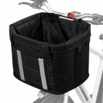 Cos pentru bicicleta Wozinsky WKR-MK, Sistem de prindere pe ghidon, Elemente reflectorizante, 30 x 24 x 24 cm, Negru 2 - lerato.ro