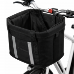 Cos pentru bicicleta Wozinsky WKR-MK, Sistem de prindere pe ghidon, Elemente reflectorizante, 30 x 24 x 24 cm, Negru 3 - lerato.ro