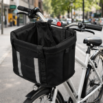 Cos pentru bicicleta Wozinsky WKR-MK, Sistem de prindere pe ghidon, Elemente reflectorizante, 30 x 24 x 24 cm, Negru 8 - lerato.ro