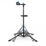 Suport pentru biciclete Wozinsky WSS-180, Inaltime reglabila, Brat rotativ, Picioare pliabile, Tava inegrata pentru unelte, Sarcina maxima 30kg, Negru 4 - lerato.ro