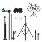 Suport pentru biciclete Wozinsky WSS-180, Inaltime reglabila, Brat rotativ, Picioare pliabile, Tava inegrata pentru unelte, Sarcina maxima 30kg, Negru 7 - lerato.ro
