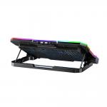 Cooler laptop gaming Wozinsky WDCX-A26 NitroCool, Compatibil cu laptop de maxim 17 inch, 2 ventilatoare, 1200 rpm, Iluminare RGB, Ajustabil, 360 × 255 × 28 mm, Alimentare USB, Negru 4 - lerato.ro
