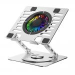 Cooler laptop Wozinsky WDCX-X16-AS CoolBase, Compatibil cu laptop de maxim 16 inch, 1 ventilator, 1200 rpm, Iluminare RGB, Ajustabil, Baza rotativa 360 grade, Alimentare USB, 2 porturi USB-A, SIlver 8 - lerato.ro