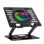 Cooler laptop Wozinsky WDCX-X16-AS CoolBase, Compatibil cu laptop de maxim 16 inch, 1 ventilator, 1200 rpm, Iluminare RGB, Ajustabil, Baza rotativa 360 grade, Alimentare USB, 2 porturi USB-A, Negru 4 - lerato.ro