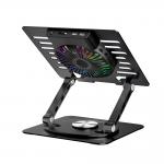 Cooler laptop Wozinsky WDCX-X16-AS CoolBase, Compatibil cu laptop de maxim 16 inch, 1 ventilator, 1200 rpm, Iluminare RGB, Ajustabil, Baza rotativa 360 grade, Alimentare USB, 2 porturi USB-A, Negru 6 - lerato.ro