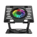 Cooler laptop Wozinsky WDCX-X16-AS CoolBase, Compatibil cu laptop de maxim 16 inch, 1 ventilator, 1200 rpm, Iluminare RGB, Ajustabil, Baza rotativa 360 grade, Alimentare USB, 2 porturi USB-A, Negru 7 - lerato.ro