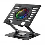 Cooler laptop Wozinsky WDCX-X16-AS CoolBase, Compatibil cu laptop de maxim 16 inch, 1 ventilator, 1200 rpm, Iluminare RGB, Ajustabil, Baza rotativa 360 grade, Alimentare USB, 2 porturi USB-A, Negru 8 - lerato.ro