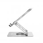 Stand universal laptop Wozinsky WDCX-X19-AB HardStand, 250 x 240 x 45 mm, Ajustabil, Rotire 360 grade, Compatibil cu laptop-uri pana la 16 inch, Silver 3 - lerato.ro