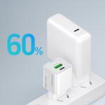 Incarcator retea Wozinsky WWC-35W, 35W, 3A, 1xUSB-A, 1x USB-C, Fast Charging, Alb 9 - lerato.ro