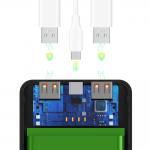 Baterie externa portabila Wozinsky Wpower, 10000 mAh, 10W, 2A, 2x USB-A, Indicator LED, Alb 9 - lerato.ro