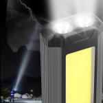 Lanterna Wozinsky WLR-15W, 15W, 1500 lm, LED, Baterie 1800mAh, IPX6, Gri 9 - lerato.ro