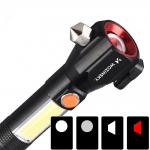 Lanterna Wozinsky WLR-31 3-in-1, 5W, 500 lm, LED, IP20, Magnet, Clema, Functii suplimentare: spargere geam / taiere centura siguranta, Negru 6 - lerato.ro