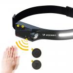 Lanterna frontala Wozinsky WLC-1200, 350 lm, LED, Senzor miscare, Baterie 1200mAh, incarcare USB, IPX4, Negru 4 - lerato.ro