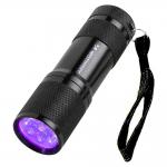 Lanterna UV Wozinsky WLD-9L, Detectare urme urina, filigrane, bacterii, IP65, 3 baterii AAA, Negru 5 - lerato.ro
