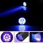 Lanterna UV Wozinsky WLD-9L, Detectare urme urina, filigrane, bacterii, IP65, 3 baterii AAA, Negru 8 - lerato.ro