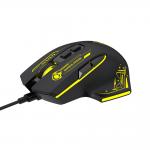 Mouse gaming Wozinsky WMGK-1181W, Cu fir, 7 Butoane, 7200 DPI, Lungime cablu 1.6m, Negru / Galben 3 - lerato.ro