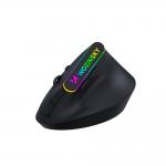 Mouse gaming vertical Wozinsky WMG-1164, Wireless, 3600 DPI, 6 Butoane, Autonomie 2h, 2.4GHz, Bluetooth 5.0, USB-C, Negru 3 - lerato.ro