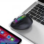 Mouse gaming vertical Wozinsky WMG-1164, Wireless, 3600 DPI, 6 Butoane, Autonomie 2h, 2.4GHz, Bluetooth 5.0, USB-C, Negru 12 - lerato.ro
