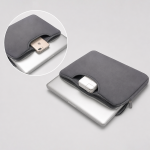 Geanta laptop Wozinsky WNT-13G compatibila cu laptop 13-14 inch, Maner retractabil, Neopren, Gri 3 - lerato.ro