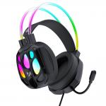 Casti gaming Wozinsky WSG-1118, Cu fir, Drivere 50mm, Jack 3.5 mm / USB, Iuminare RGB, Negru 2 - lerato.ro