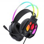 Casti gaming Wozinsky WSG-1118, Cu fir, Drivere 50mm, Jack 3.5 mm / USB, Iuminare RGB, Negru 3 - lerato.ro