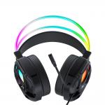 Casti gaming Wozinsky WSG-1118, Cu fir, Drivere 50mm, Jack 3.5 mm / USB, Iuminare RGB, Negru 7 - lerato.ro