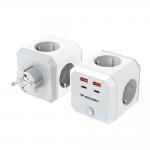 Priza Smart Wozinsky WKZ-4B Power Cube, 4x AC, 2x USB-A, 2x USB-C 20W, PD AC 4000W, Alb 3 - lerato.ro