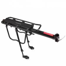 Portbagaj bicicleta Wozinsky, Aluminiu, Compatibil cu tije de 22-38mm, Capacitate maxima 50kg, Negru