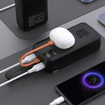 Baterie externa portabila Wozinsky W8-B, 30000 mAh, 30W, 1x USB-C, 2x USB-A, Negru 6 - lerato.ro