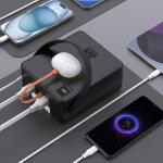 Baterie externa portabila Wozinsky W8-B, 100000mAh, 30W, 1x USB-C, 4x USB-A, Negru 6 - lerato.ro