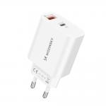 Incarcator retea Wozinsky WLS-20W, 20W, 1x USB-C, 1x USB-A, Cablu USB-C 1m inclus, Alb 2 - lerato.ro