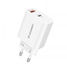 Incarcator retea Wozinsky WLS-20W, 20W, 1x USB-C, 1x USB-A, Cablu USB-C 1m inclus, Alb