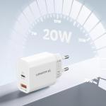 Incarcator retea Wozinsky WLS-20W, 20W, 1x USB-C, 1x USB-A, Cablu USB-C 1m inclus, Alb 10 - lerato.ro