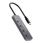 Adaptor Hub 4-in-1 Wozinsky WHS080YSS , USB-C la 4x USB-A 3.0 / 5 Gbps, Lugime cablu 15cm, Gri 6 - lerato.ro