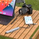 Adaptor Hub 8-in-1 Wozinsky WAH-81, USB-C la 3x USB-C 3.0 / 5 GB/s, 1x USB-A 2.0 / 480 Mbps, 1x USB-C, 1x Jack 3.5mm, 1x SD, 1x microSD, Gri 5 - lerato.ro