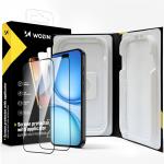 Set 2 folii sticla securizata Wozinsky EasyFit Clear Glass compatibile cu iPhone 18 Pro / 17 Pro, Transparent 2 - lerato.ro