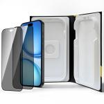 Set 2 folii sticla securizata Wozinsky EasyFit Privacy Glass compatibile cu iPhone 17, Negru 3 - lerato.ro
