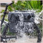 Geanta bicicleta impermeabila West Biking, 36L, Negru 10 - lerato.ro
