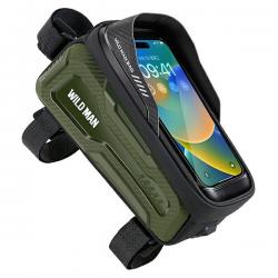 Geanta pentru bicicleta WildMan M20, Waterproof, Montare pe cadru, Verde