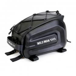 Geanta pentru bicicleta WildMan GD5, Waterproof, Montare pe portbagaj, 4L, 262 x 188 x 175 mm, Negru