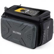 Geanta pentru bicicleta WildMan GS6, Waterproof, Montare pe ghidon, 3L, 31 x 20 x 19 cm, Dark Green