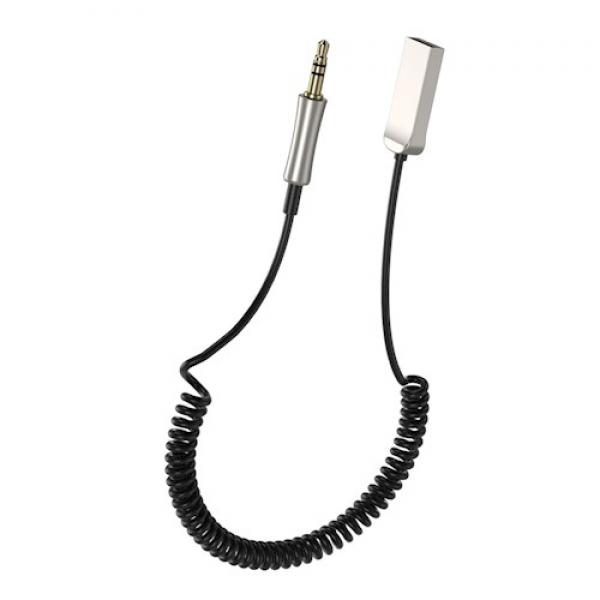 Adaptor wireless XO NB-R202, USB la jack mini 3.5 mm, Bluetooth 5.0, 10.5 cm, Negru